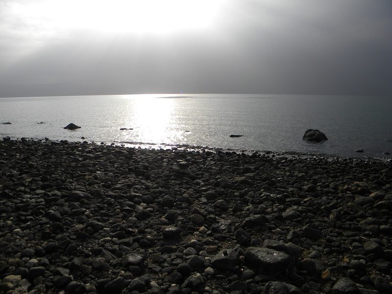 The Sea of Galilee at Tabgha, on the north-west shore