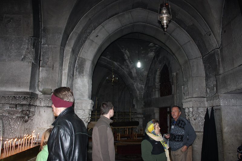 The chapel of Golgotha inside the Church of the Holy Sepulchre