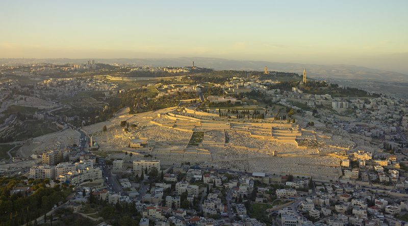 The Mount of Olives seen from the air